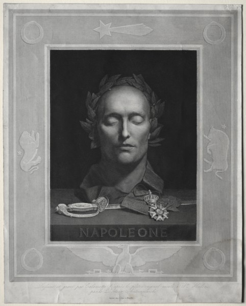 Mask of Napoleon, 1834. Creator: Luigi Calamatta (Italian, 1801-1869).