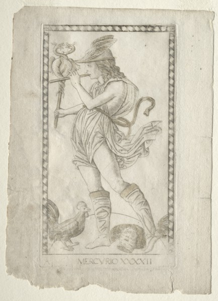 Mercury (from the Tarocchi, series A: Firmaments of the Universe, #42), before 1467. Creator: Master of the E-Series Tarocchi (Italian, 15th century).
