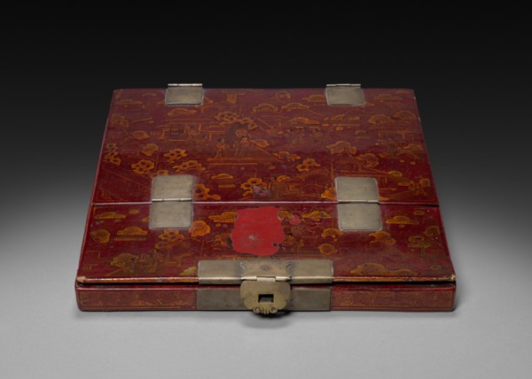 Mirror in a Lacquer Case, c 1800- 1825. Creator: Unknown.