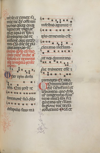 Missale: Fol. 180: Music for various ordinary prayers, 1469. Creator: Bartolommeo Caporali (Italian, c. 1420-1503).