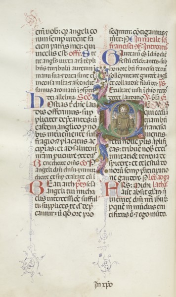 Missale: Fol. 318v: Saint Francis, 1469. Creator: Bartolommeo Caporali (Italian, c. 1420-1503).
