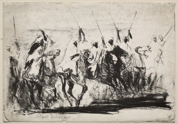 Moorish Lancers, Fantasia, c. 1900. Creator: Arthur E. Schneider.