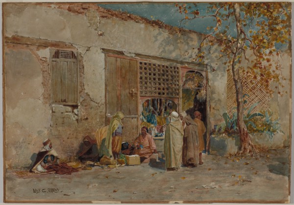 Moroccan Scene, c. 1871. Creator: Louis Comfort Tiffany (American, 1848-1933).