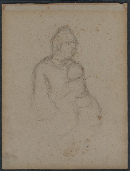 Mother and Child (recto), 1870s. Creator: Paul Gauguin (French, 1848-1903).