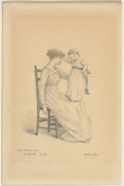 Mother and Child, 1898. Creator: Kate Greenaway (British, 1846-1901).