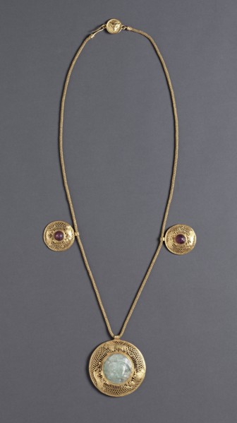 Necklace with Three Pendants, 1-199. Creator: Unknown.