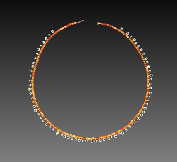 Necklace, 1980-1801 BC (barrel beads) and 1295-1186 BC (eye beads). Creator: Unknown.