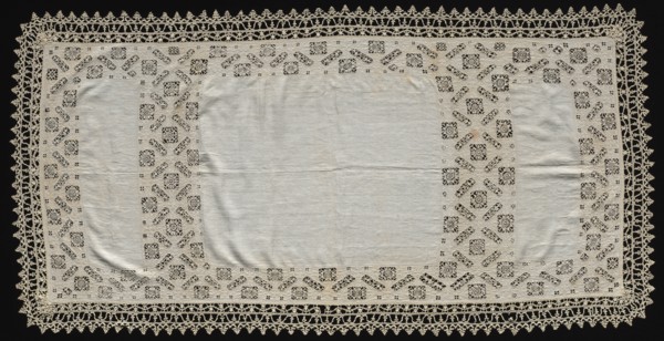 Needlepoint (Cutwork) and Bobbin Lace Cloth, 16th century. Creator: Unknown.