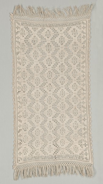 Needlepoint (Cutwork) and Bobbin Lace Table Cover, 16th-17th century. Creator: Unknown.