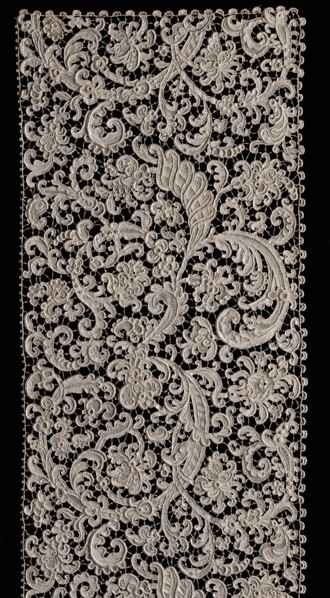 Needlepoint (Venetian Raised Point) Lace Flounce, second half of 17th century. Creator: Unknown.