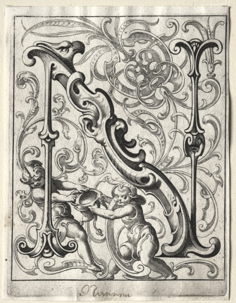 New ABC Booklet: N, 1627. Creator: Lucas Kilian (German, 1579-1637).