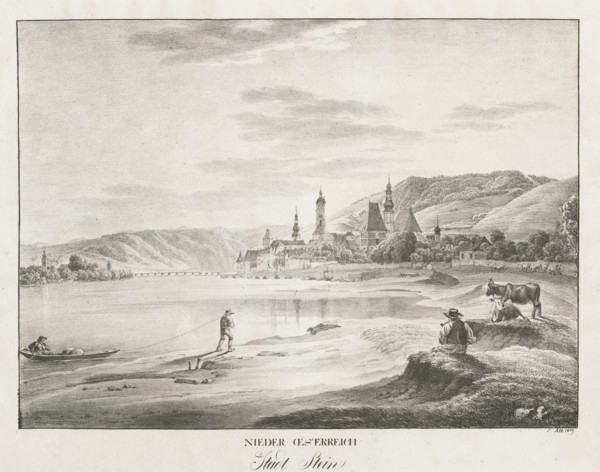Nieder-oesterreich, Stadt Stein, 1819. Creator: Jakob Alt (Austrian, 1789-1872).