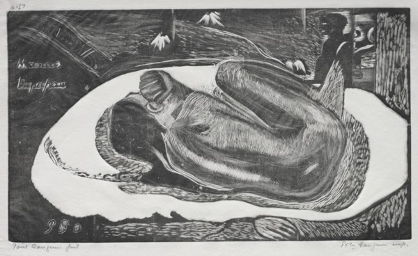 Noa Noa: Manao Yupapau ( Watched by the Spirts of the Dead), 1893-94. Creator: Paul Gauguin (French, 1848-1903).