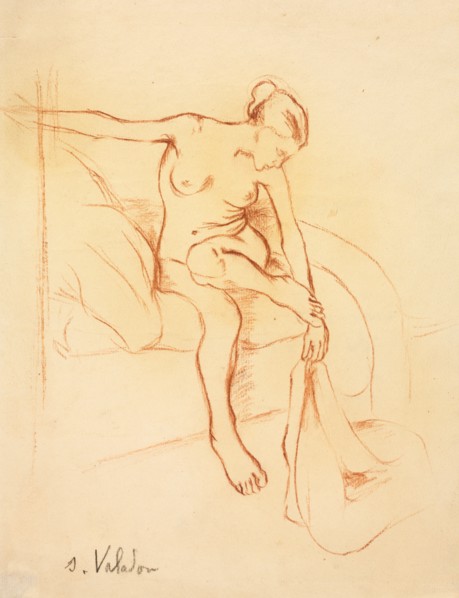 Nude Woman Seated on a Bed, first third 20th century. Creator: Suzanne Valadon (French, 1865-1938).