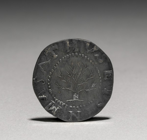 Oak Tree Shilling (obverse), 1652. Creator: John Hull (American, 1624-1683); Robert Sanderson (American, 1609-1693).