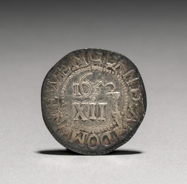 Oak Tree Shilling (reverse), 1652. Creator: John Hull (American, 1624-1683); Robert Sanderson (American, 1609-1693).