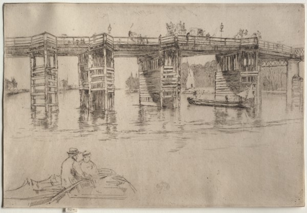 Old Putney Bridge, 1879. Creator: James McNeill Whistler (American, 1834-1903).