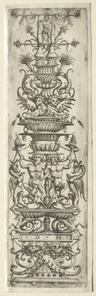 Ornament Fillet with Candelabre-Ornament. Creator: Daniel I Hopfer (German, c. 1470-1536).