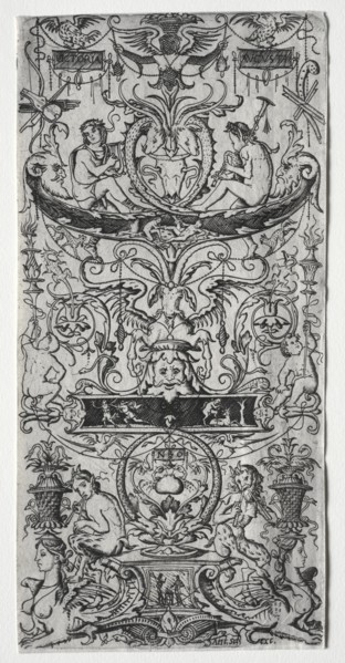 Ornament Panel Inscribed Victoria Augusta, c. 1507. Creator: Nicoletto da Modena (Italian).
