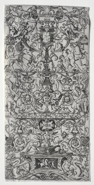 Ornament Panel: Mars, God of Battles, c. 1507. Creator: Nicoletto da Modena (Italian).