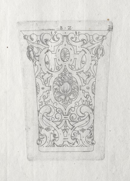 Ornamental Beaker, 1581. Creator: Bernhard Zan (German).