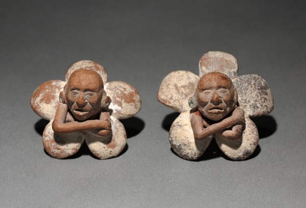 Pair of Figure in Flower Ornaments, 500-900. Creator: Unknown.