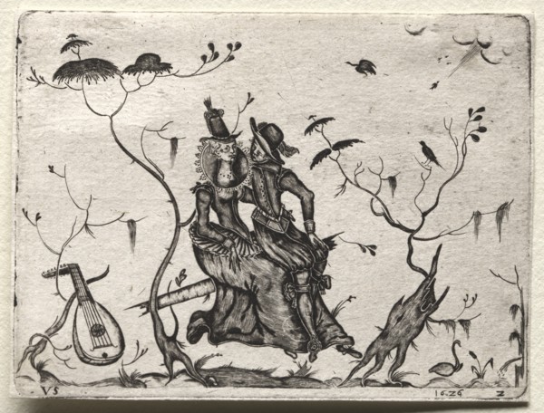 Pair of Lovers, 1626. Creator: Valentin Sezenius (German).