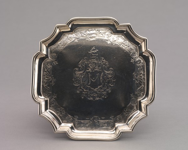 Pair of Salvers, 1740-1750. Creator: Jacob Hurd (American, 1702-1758).