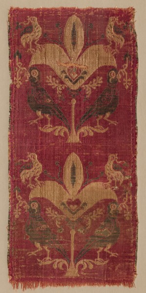 Palmettes and Birds from a Tunic or Curtain, 500s-600s. Creator: Unknown.