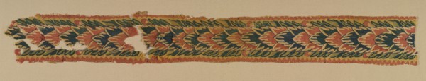 Panel from a Large Curtain, Overlapping Leaves, 300s-400s. Creator: Unknown.