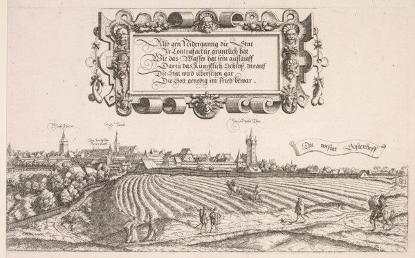 Panoramic View of Nuremberg: Right Portion, 1552. Creator: Hanns Lautensack (German, 1524-1566).