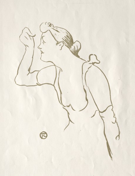 Paula Brébion, 1893. Creator: Henri de Toulouse-Lautrec (French, 1864-1901).