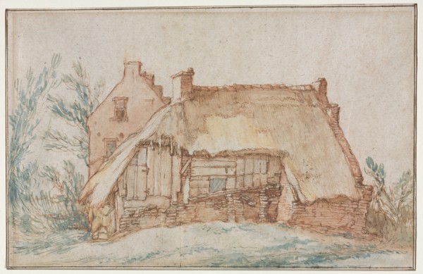 Peasant's Cottage (recto), c. 1600. Creator: Abraham Bloemaert (Dutch, 1564-1651).