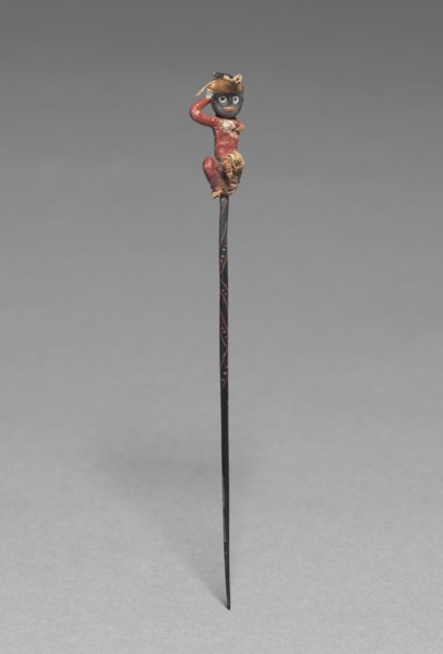 Pin with Yarn Figure, c. 300 BC-AD 200. Creator: Unknown.
