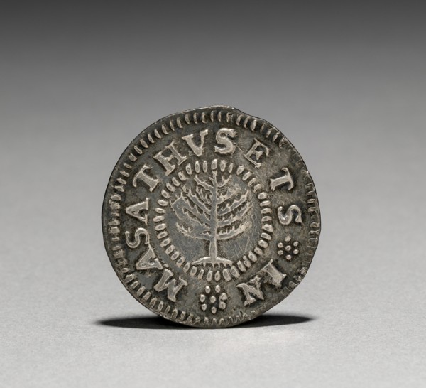 Pine Tree Shilling (obverse), 1652. Creator: John Hull (American, 1624-1683); Robert Sanderson (American, 1609-1693).