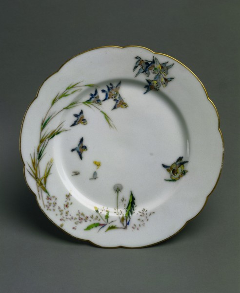 Plate: Combat, c. 1876. Creator: Félix Bracquemond (French, 1833-1914); Haviland & Co. (French).