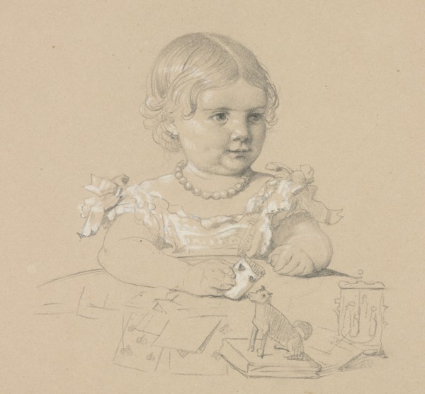 Portrait of a Child, 1800s. Creator: Henri Lehmann (French, 1814-1882).