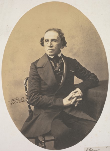 Portrait of Giacomo Meyerbeer (1791-1864), 1857. Creator: Adrien Tournachon (French, 1825-1903).