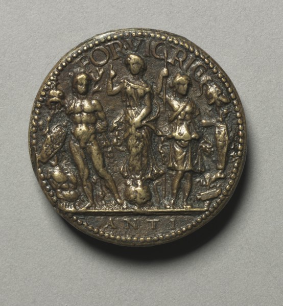 Portrait of Gianfrancesco Gonzaga di Ròdigo, 1443-1496, Lord of Sabbionetta (reverse), 1479. Creator: Antico (Italian, c. 1460-1528).