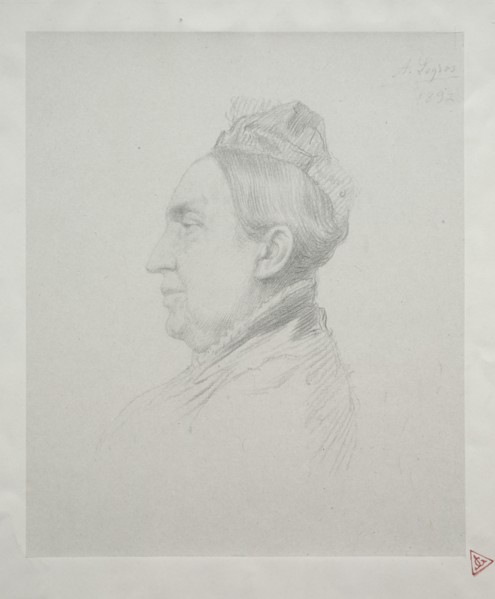 Portrait of Madame Kemp in Profile (2nd Plate). Creator: Alphonse Legros (French, 1837-1911).
