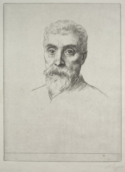 Portrait of Sir Hiram S. Maxim. Creator: Alphonse Legros (French, 1837-1911).