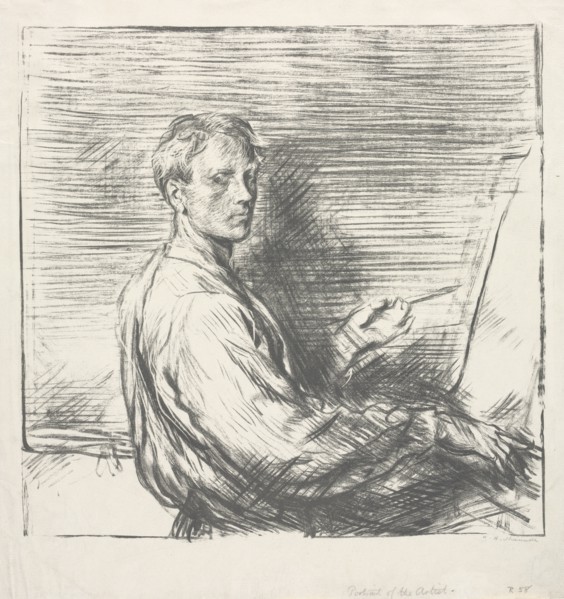 Portrait of the Artist, No. 1, 1905. Creator: Charles Hasslewood Shannon (British, 1863-1937).
