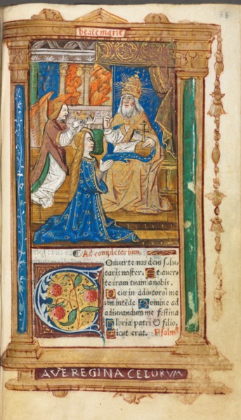 Printed Book of Hours (Use of Rome): fol. 45r, Coronation of the Virgin, 1510. Creator: Guillaume Le Rouge (French, Paris, active 1493-1517).