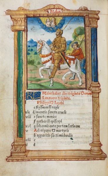 Printed Book of Hours (Use of Rome): fol. 6v, May calendar illustration, 1510. Creator: Guillaume Le Rouge (French, Paris, active 1493-1517).