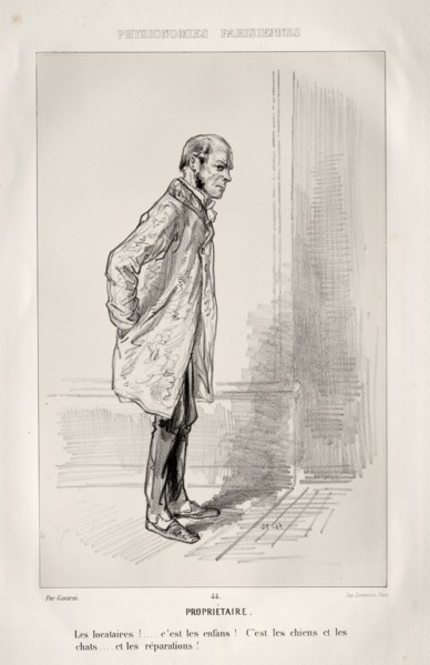 Propriétaire. Creator: Paul Gavarni (French, 1804-1866).