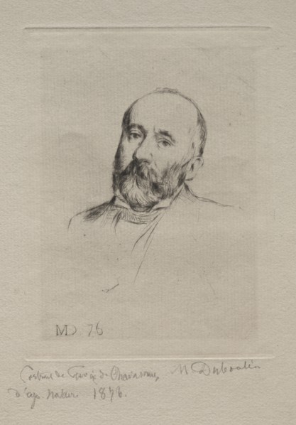 Puvis de Chavannes, 1876. Creator: Marcellin Gilbert Desboutin (French, 1823-1902).