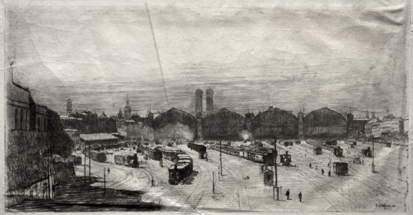 Railroad Station, 1883. Creator: Sion Longley Wenban (American, 1848-1897).