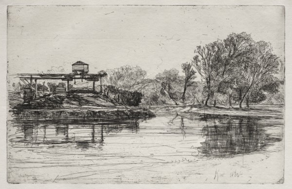 Railway Encroachment, 1864. Creator: Francis Seymour Haden (British, 1818-1910).