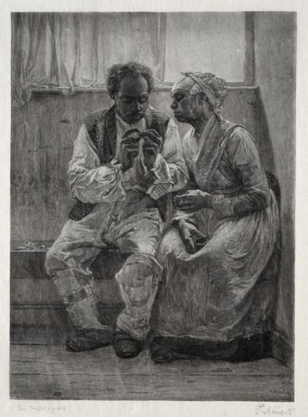 Rent Day, 1887. Creator: Gustav Kruell (American, 1843-1907).