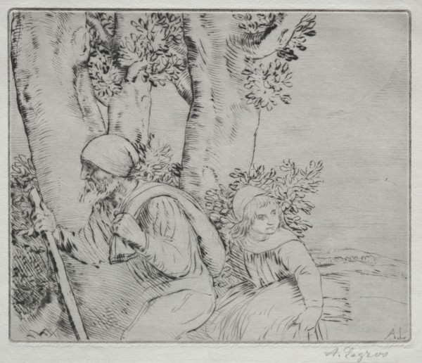Return from the Field (Le Retour des Champs-2nd Plate). Creator: Alphonse Legros (French, 1837-1911).